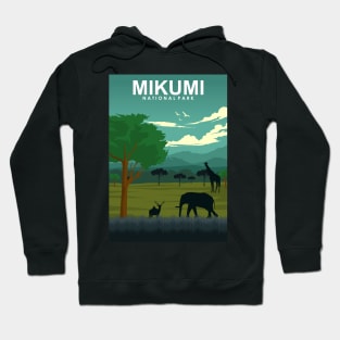 Mikumi National Park Tanzania Travel Poster Hoodie